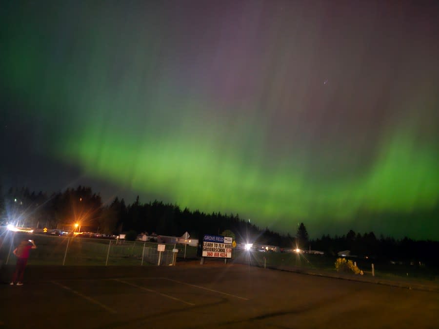 The Northern Lights seen in Camas, Washington on May 11, 2024. (Courtesy: Allen Nicol)