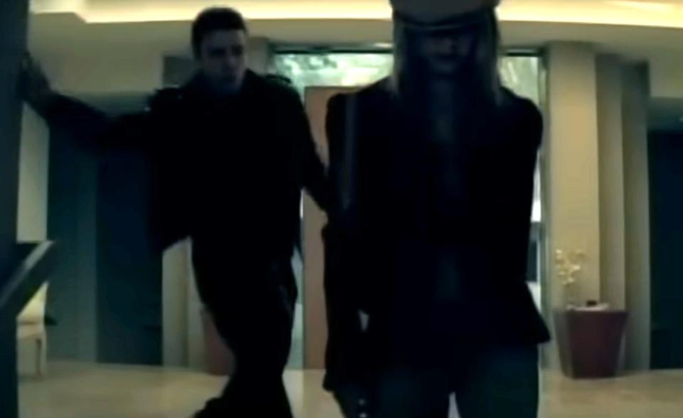 Screenshot from the "Cry Me a River" video