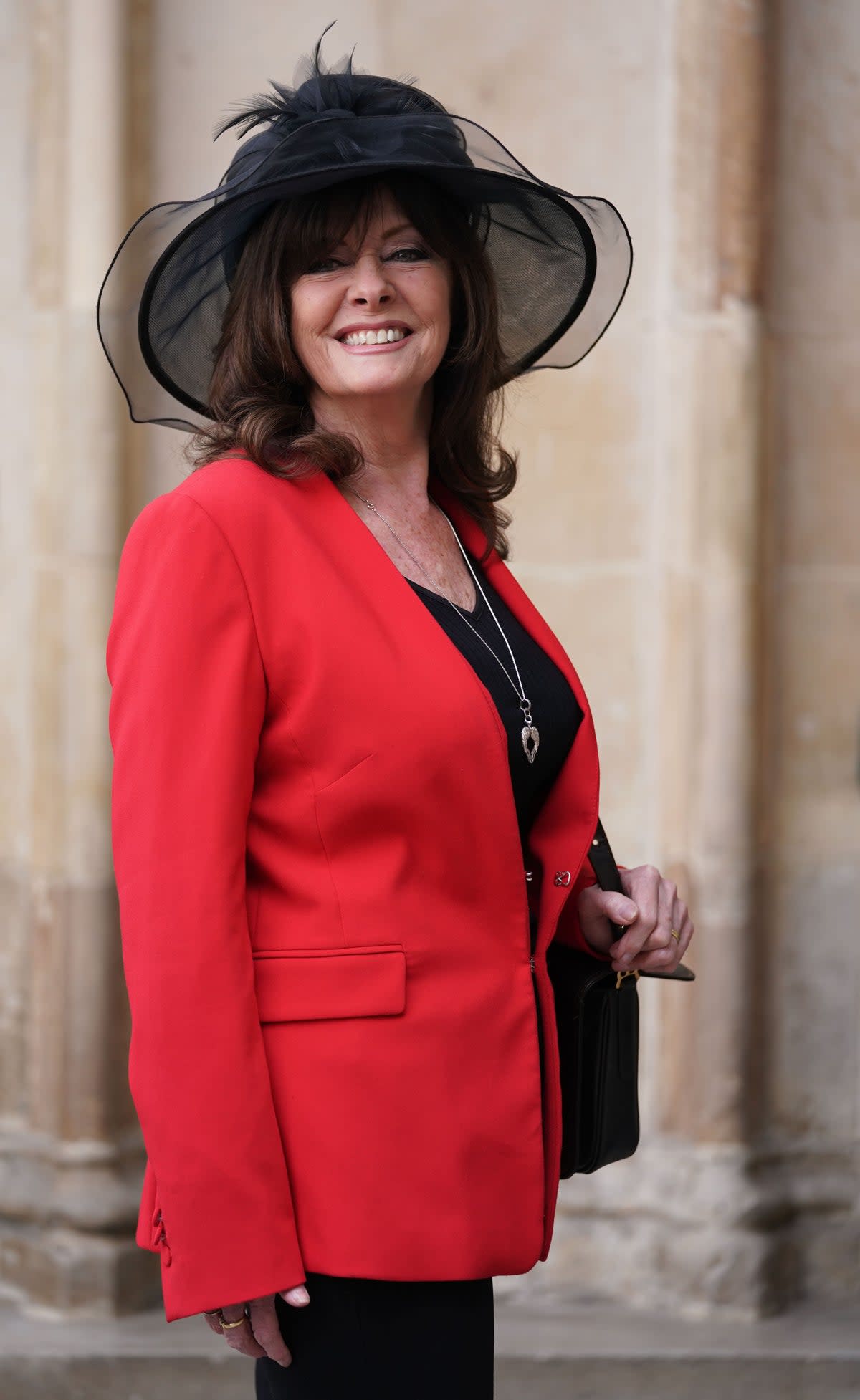 Vicki Michelle arriving for the Service of Thanksgiving for Forces’ sweetheart Dame Vera Lynn. The actress has said comedy is being ‘nuked’ (Kirsty O’Connor/PA) (PA Wire)