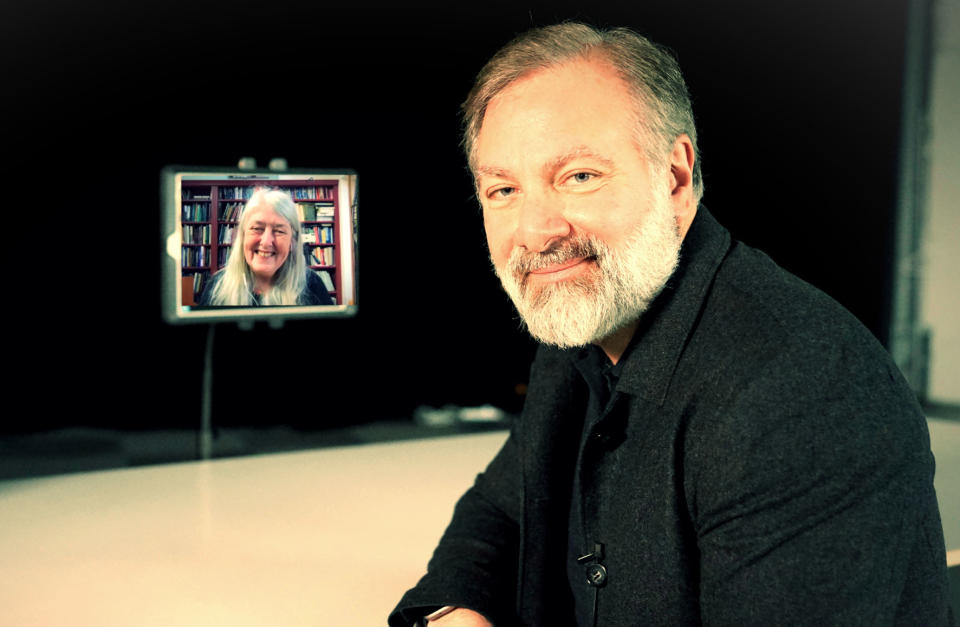 Mary Beard is joined by Jed Mercurio. (BBC Studios/Barry Ronan)