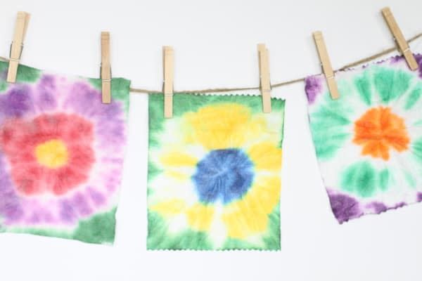 Tie Dye Art With Baby Wipes