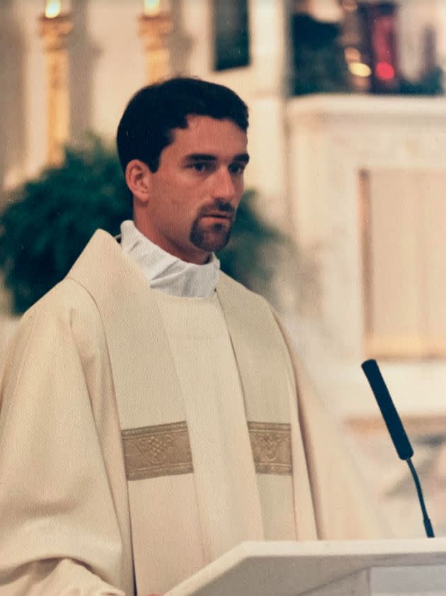 The author at Saint Mary Parish, in Ridgefield, Connecticut, in the late 1990s. (Photo: Courtesy of Robert D. Karpinski)