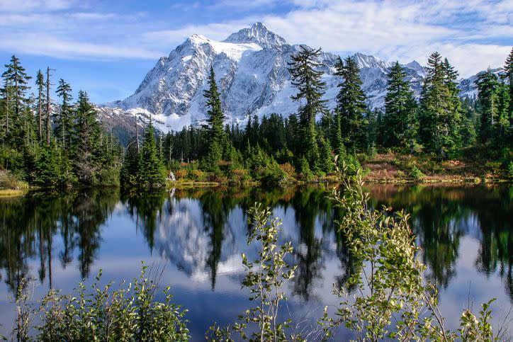 <p>It's hard to top the natural beauty of <a href="https://www.nationalparks.org/explore-parks/north-cascades-national-park" rel="nofollow noopener" target="_blank" data-ylk="slk:North Cascades National Park;elm:context_link;itc:0;sec:content-canvas" class="link ">North Cascades National Park</a>. It's only three hours from Seattle, but feels like it's a lifetime away. There are forests, undisturbed lakes, and over 300 glaciers. The North Cascades are often known as the North American Alps. </p>