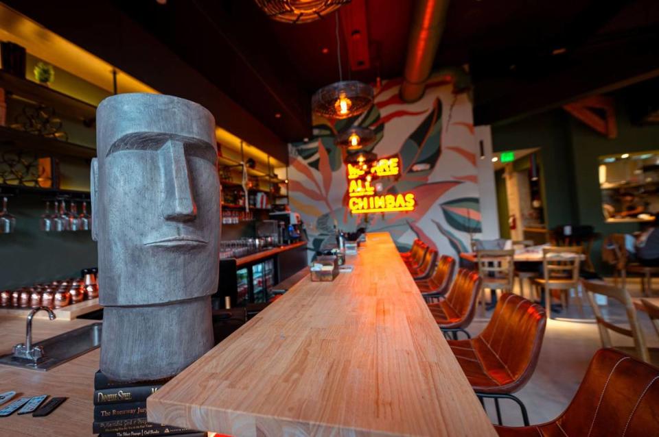 The bar at Chimba restaurant in Midtown.