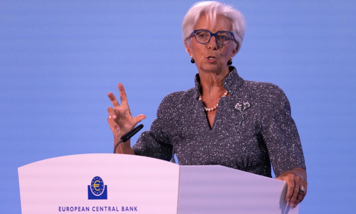 <span>Christine Lagarde, the ECB president, said: ‘We are not pre-committing to a particular rate path.’</span><span>Photograph: Andre Pain/EPA</span>