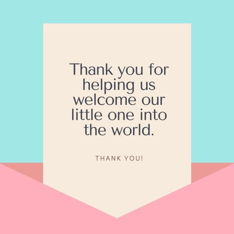 Baby Shower Thank You Note Wording