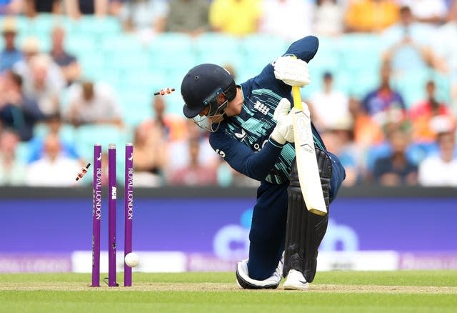 Jason Roy is bowled