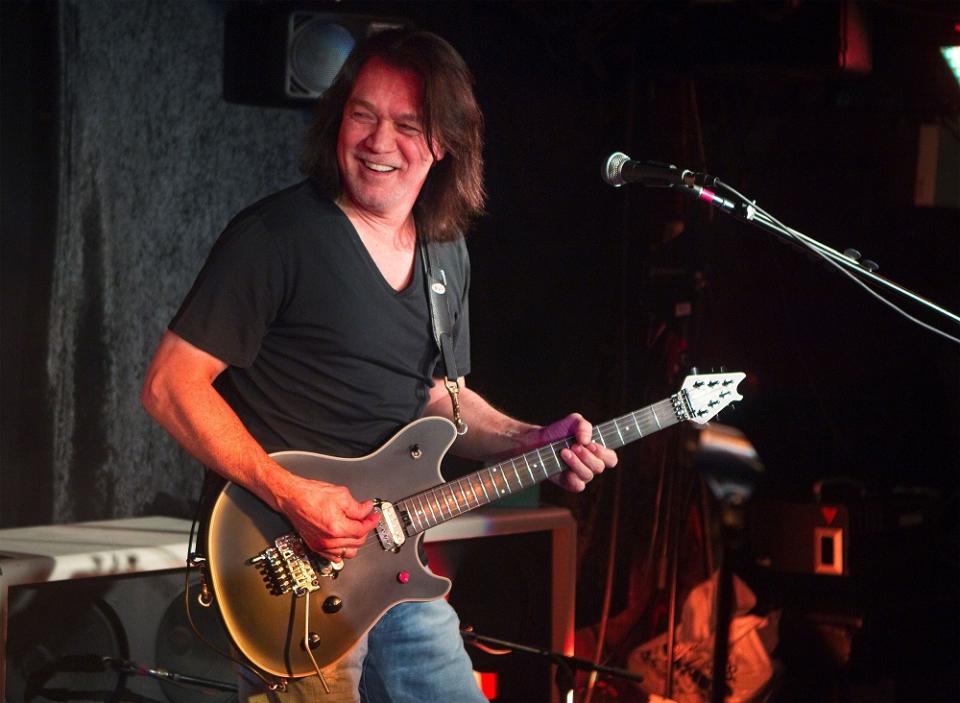 Guitarist Eddie Van Halen performs during a private Van Halen show to announce the band's upcoming tour at Cafe Wha? in New York January 5, 2012. — Reuters pic