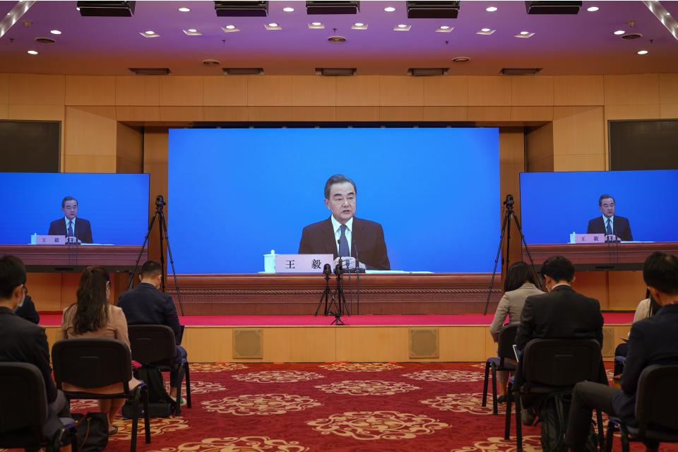 Image: Chinese Foreign Minister Wang Yi Holds Video News Conference (Andrea Verdelli / Getty Images)