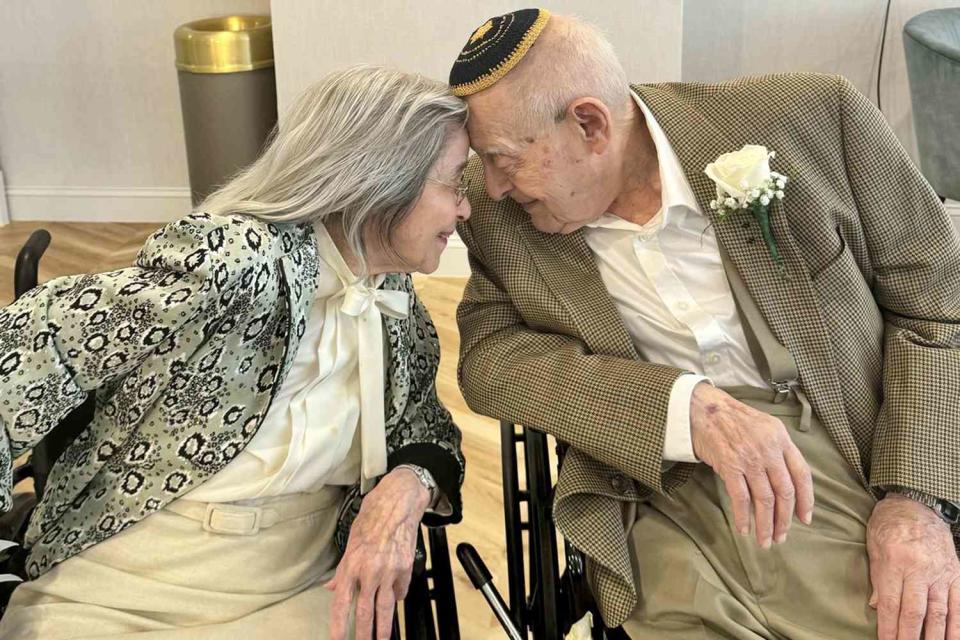 <p>Sarah Sicherman</p> Marjorie Fiterman and Bernie Littman on their wedding day, Sunday, May 19, 2024.