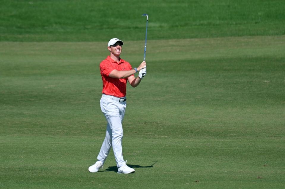 Rory McIlroy on the first hole during his CJ Cup victory on Sunday (David Becker/AP) (AP)