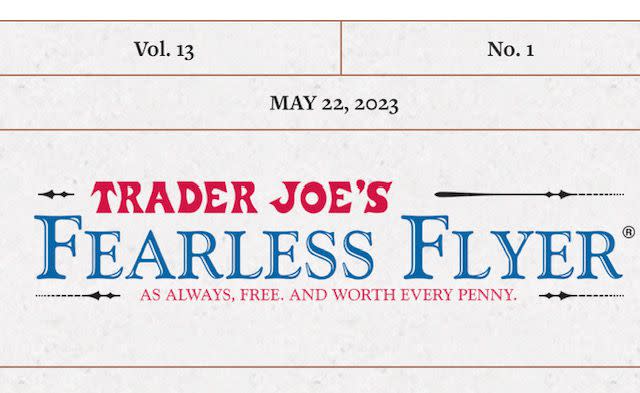 close up of Trader Joe's Fearless Flyer