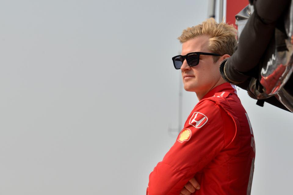 Chip Ganassi Racing driver Marcus Ericsson (8) looks out on the track Thursday, May 18, 2023, during the third day of practice for the 107th running of the Indianapolis 500 at Indianapolis Motor Speedway.
(Photo: Kristin Enzor/For IndyStar)