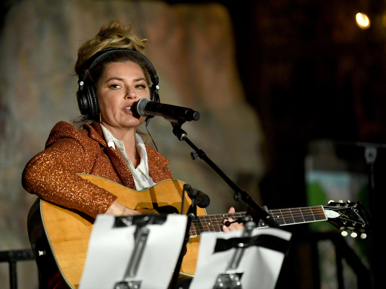 Shania Twain performs at the "Meet Me In Australia" event benefiting Australia Wildlife Relief Efforts at Los Angeles Zoo on March 08, 2020 in Los Angeles, California. (Photo by Kevin Winter/Getty Images)