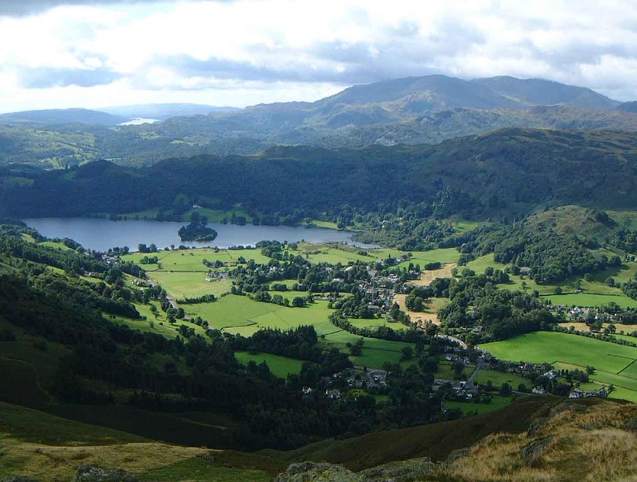 Wiliam Wordsworth lived and wrote in Grasmere, in England's Lake District, from 1799-1808. <a href="https://upload.wikimedia.org/wikipedia/commons/f/f2/Grasmere_from_Stone_Arthur.jpg" rel="nofollow noopener" target="_blank" data-ylk="slk:Mick Knapton/Wikipedia;elm:context_link;itc:0;sec:content-canvas" class="link ">Mick Knapton/Wikipedia</a>, <a href="http://creativecommons.org/licenses/by-sa/4.0/" rel="nofollow noopener" target="_blank" data-ylk="slk:CC BY-SA;elm:context_link;itc:0;sec:content-canvas" class="link ">CC BY-SA</a>