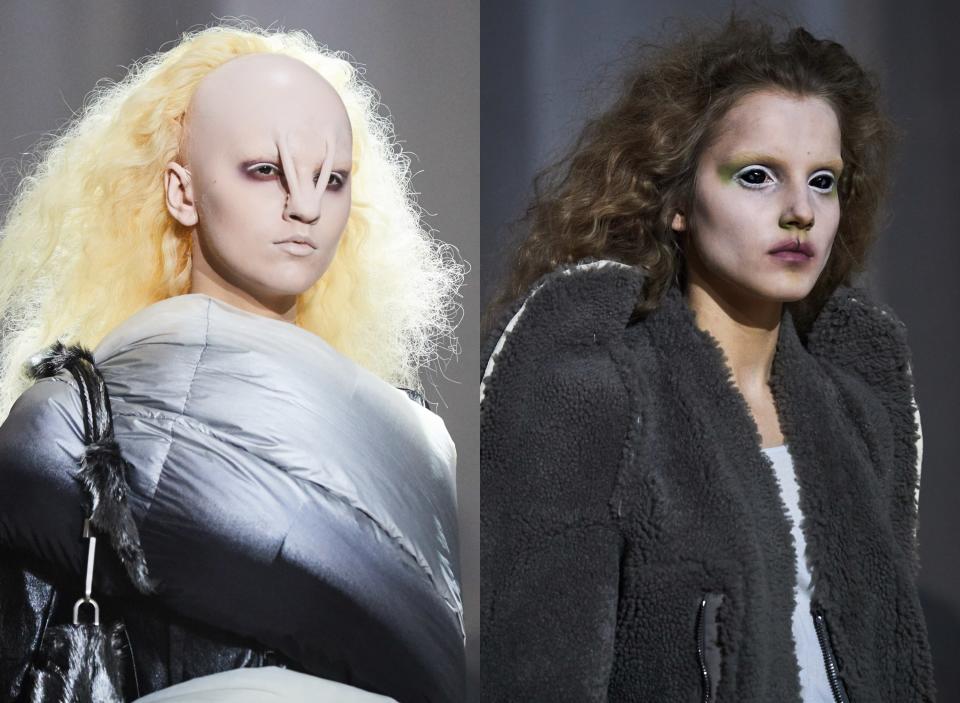 The Instagram artist Salvia consulted on Rick Owens’s otherworldly makeup.