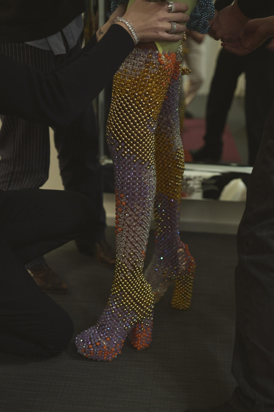 Backstage at Germanier RTW Fall 2022 - Credit: Francisco Gomez de Villaboa/WWD