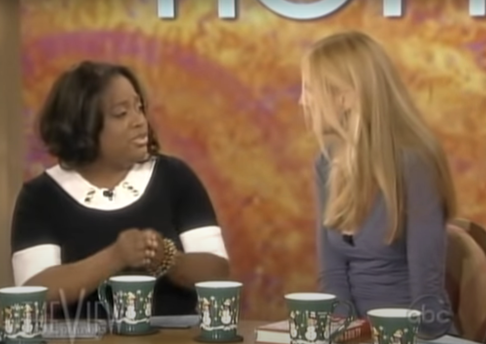 Closeup of Sherri Shepherd and Ann Coulter