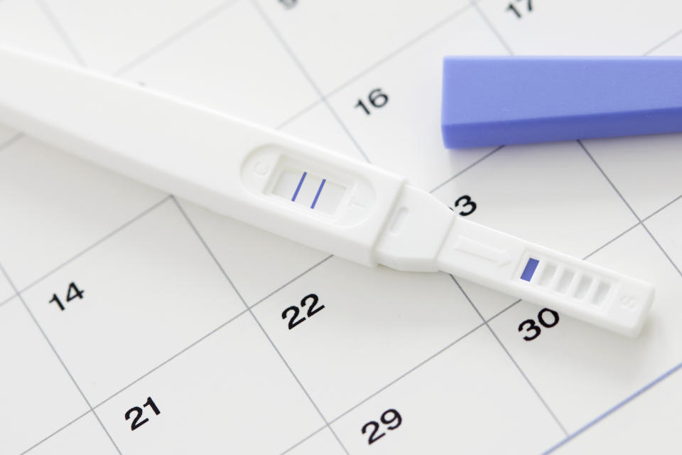 A positive pregnancy test