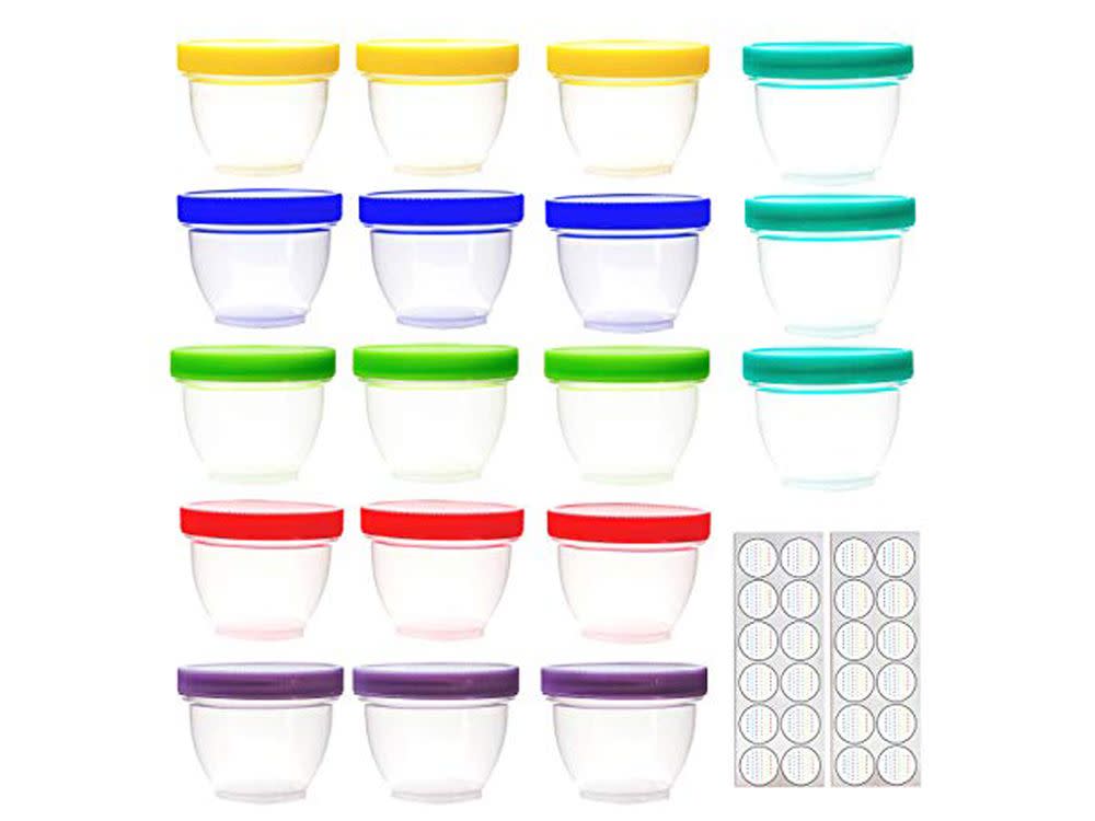 Youngever 18 Pack Baby Food Storage, 4 Ounce Baby Food Containers with Lids 