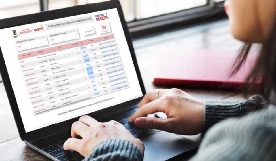 Cursos gratuitos de habilidades digitales en Bogotá. Imagen: Consejería Distrital de TIC