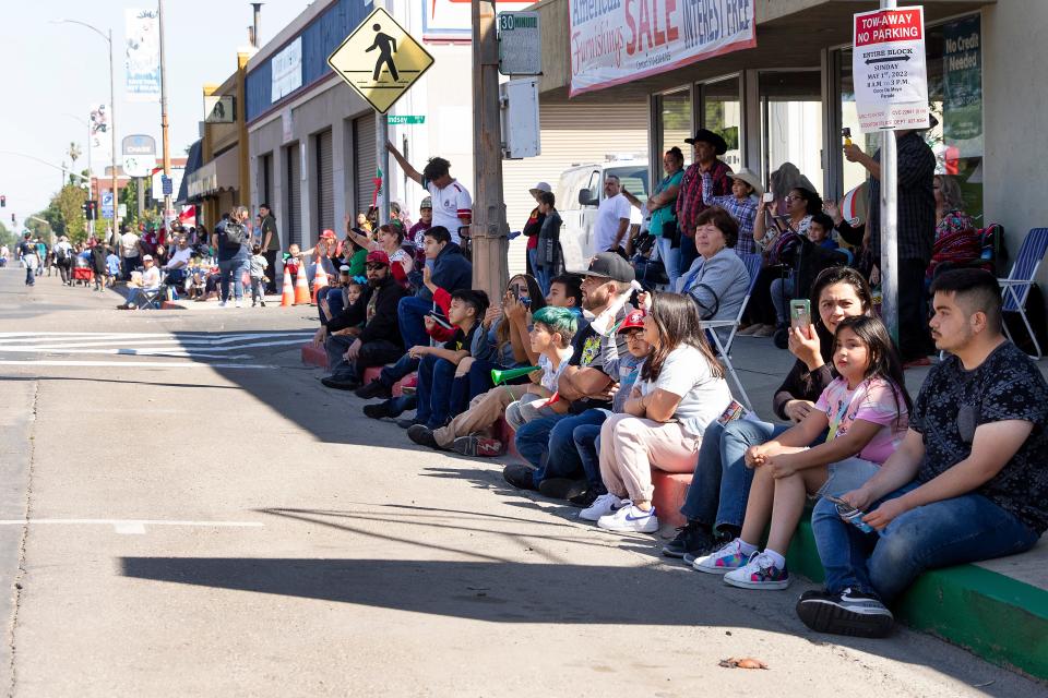 Crowds line the streets of downtown Stockton to watch the Cinco De Mayo Parade on Sunday.