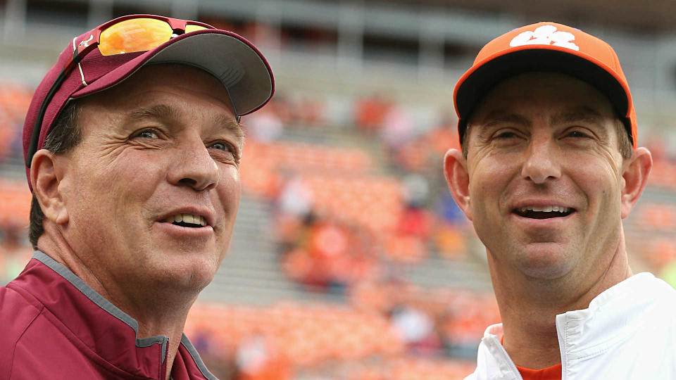 Clemson and Dabo Swinney face Jimbo Fisher’s Texas A&M squad in College Station.