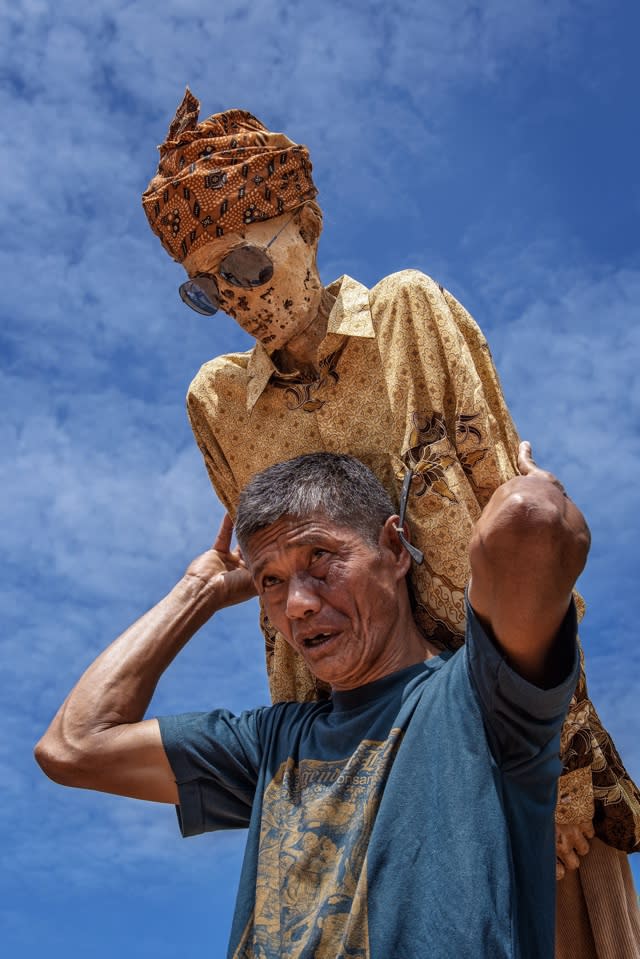 CEREMONY CLEANING CORPSES DURING MA'NENE FESTIVAL SOUTH SULAWESI INDONESIA APR 2016 HAVING BEEN DRESSED PARADED ROUND VILLAGE Not-Personality 36328967