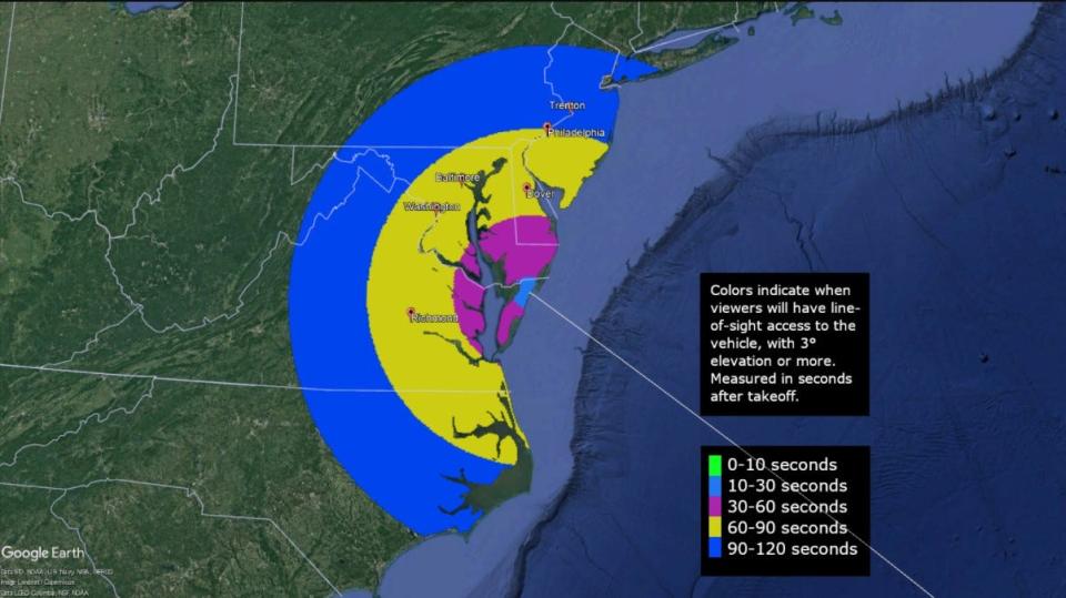 Weather permitting, the Eastern Shore will have various locations in which to watch the Antares space launch Saturday, Feb. 19.