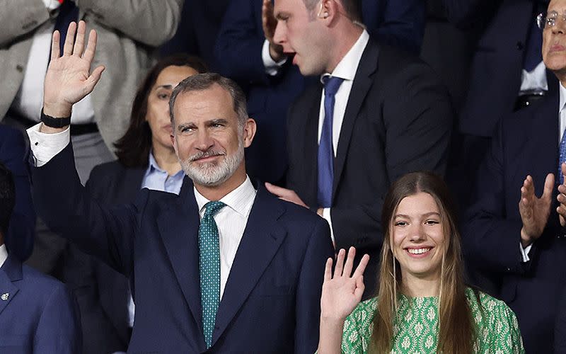 Rey Felipe VI e infanta Sofía. Final Copa del Rey 2023. Sevilla