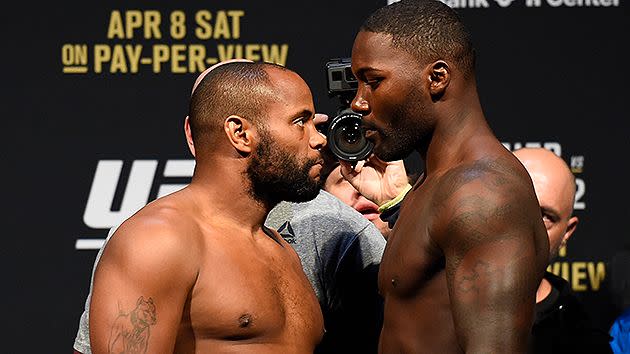 Cormier and Johnson will slug it out for the light heavyweight title. Pic: Getty