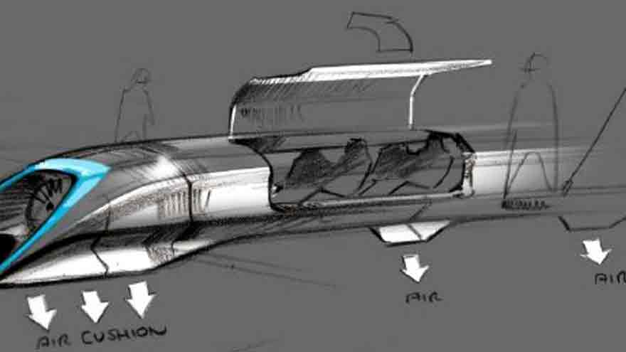Croquis del Hyperloop.