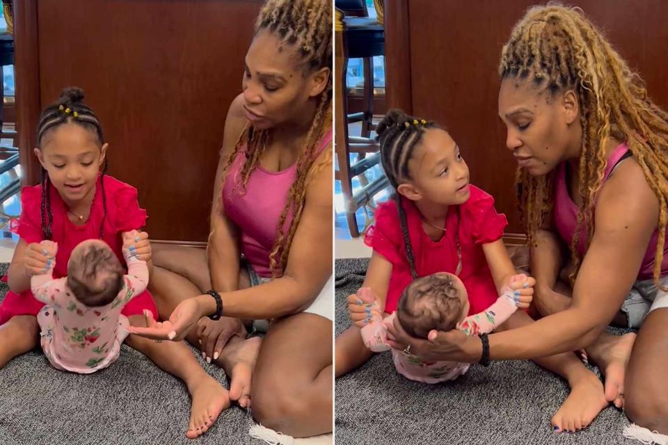 <p>Serena Williams/ Instagram</p> Serena Williams and daughters Alexis and Adira