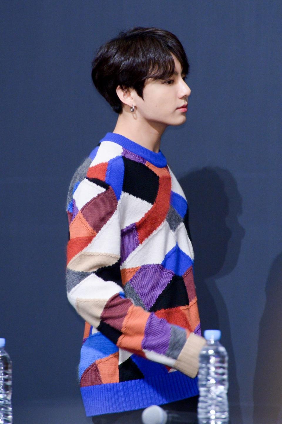 SEOUL, SOUTH KOREA - MAY 24: Jungkook of BTS attends press conference for the BTS's Third Album 'LOVE YOURSELF : Tear' Release at Lotte Hotel Seoul on May 24, 2018 in Seoul, South Korea. (Photo by THE FACT/Imazins via Getty Images)