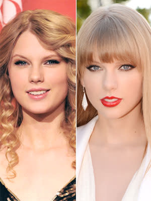 <div class="caption-credit"> Photo by: Getty Images</div><div class="caption-title">Taylor Swift</div>With her cascading curls and petal pink lips, Tay was the consummate teen queen dream. Fast-forward to 2012, and she's a dangerous vamp in a sleek blowout, feline liquid liner, and a fire engine red pout.<b><br> Related: <a rel="nofollow noopener" href="http://www.cosmopolitan.com/sex-love/dating-advice/kissing-tips?link=rel&dom=yah_life&src=syn&con=blog_cosmo&mag=cos" target="_blank" data-ylk="slk:8 Ways to Fix a Bad Kisser;elm:context_link;itc:0;sec:content-canvas" class="link ">8 Ways to Fix a Bad Kisser</a> <br> Related: <a rel="nofollow noopener" href="http://www.cosmopolitan.com/sex-love/relationship-advice/signs-he-wants-to-marry-you?link=rel&dom=yah_life&src=syn&con=blog_cosmo&mag=cos" target="_blank" data-ylk="slk:10 Signs He Wants to Marry You;elm:context_link;itc:0;sec:content-canvas" class="link ">10 Signs He Wants to Marry You</a> <br> Related: <a rel="nofollow noopener" href="http://www.cosmopolitan.com/hairstyles-beauty/skin-care-makeup/how-to-get-clear-skin?link=rel&dom=yah_life&src=syn&con=blog_cosmo&mag=cos" target="_blank" data-ylk="slk:Score Clear, Zit-Free Skin;elm:context_link;itc:0;sec:content-canvas" class="link ">Score Clear, Zit-Free Skin</a> <br></b>