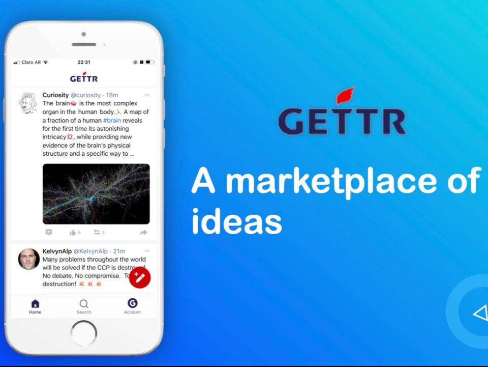 The newly launched social media website, Gettr, is billed on app stores as a ‘non-bias social network for people all over the world' (Gettr)