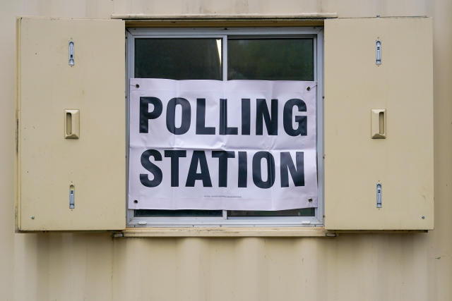 MIDDLESBROUGH, ENGLAND - MAY 04: A polling station is pictured as people go to the polls in the local elections on May 04, 2023 in Middlesbrough, England. This year&#x002019;s local elections are being held across more than 230 councils in England and cover district councils, metropolitan boroughs and unitary authorities. (Photo by Ian Forsyth/Getty Images)