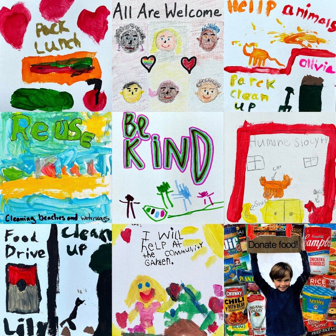 Milwaukee children created a community art project as part of the 2021 Kids Impact Community's Martin Luther King Jr. Day of service.