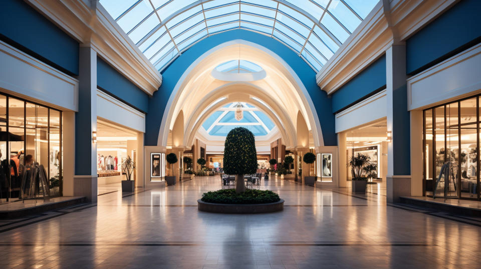 View of a mall entrance, showcasing the retail experiences offered by the company's REIT.