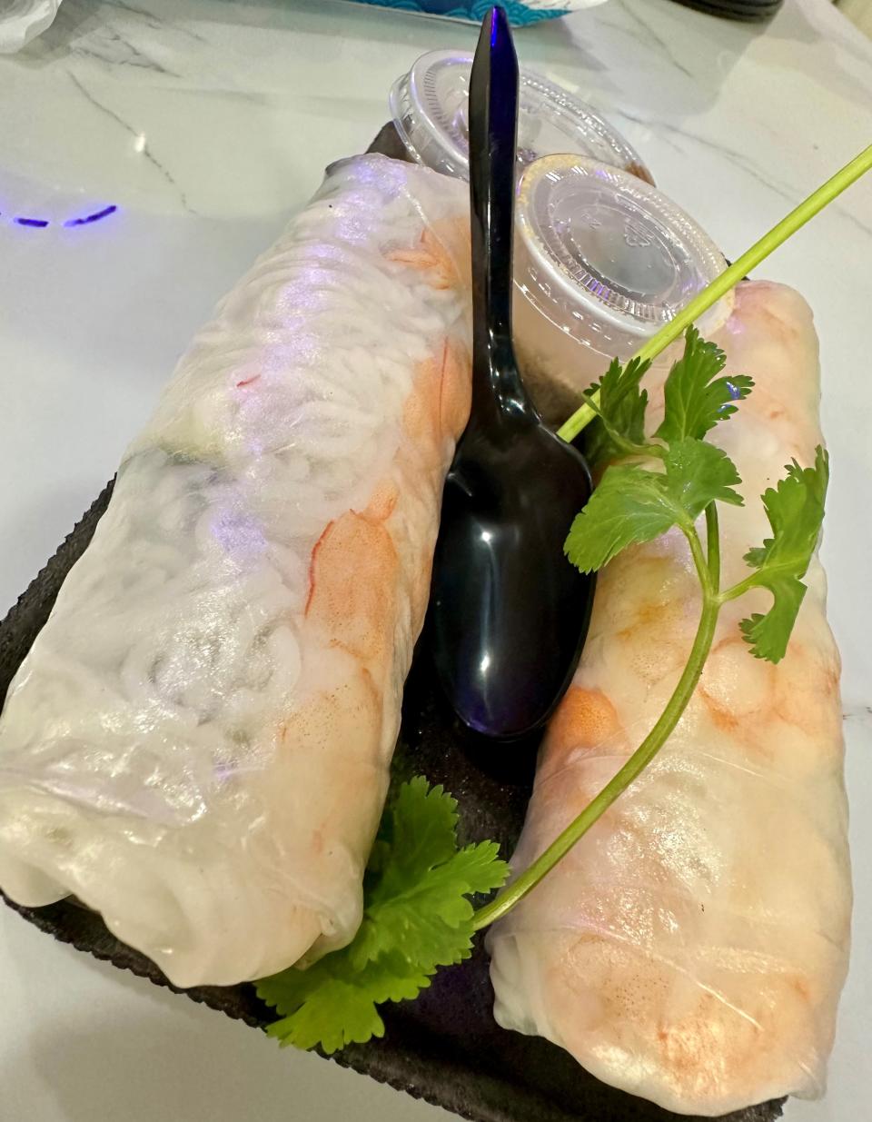 Food writer Lyn Dowling, on Saigon Baguette: "Best first: The shrimp spring rolls excelled in every way in flavor and texture."