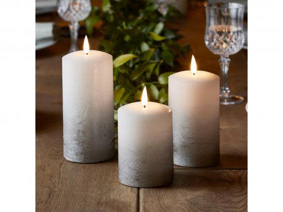 Battery operated candles are low maintenance and are safer for weddings (Lights4Fun)