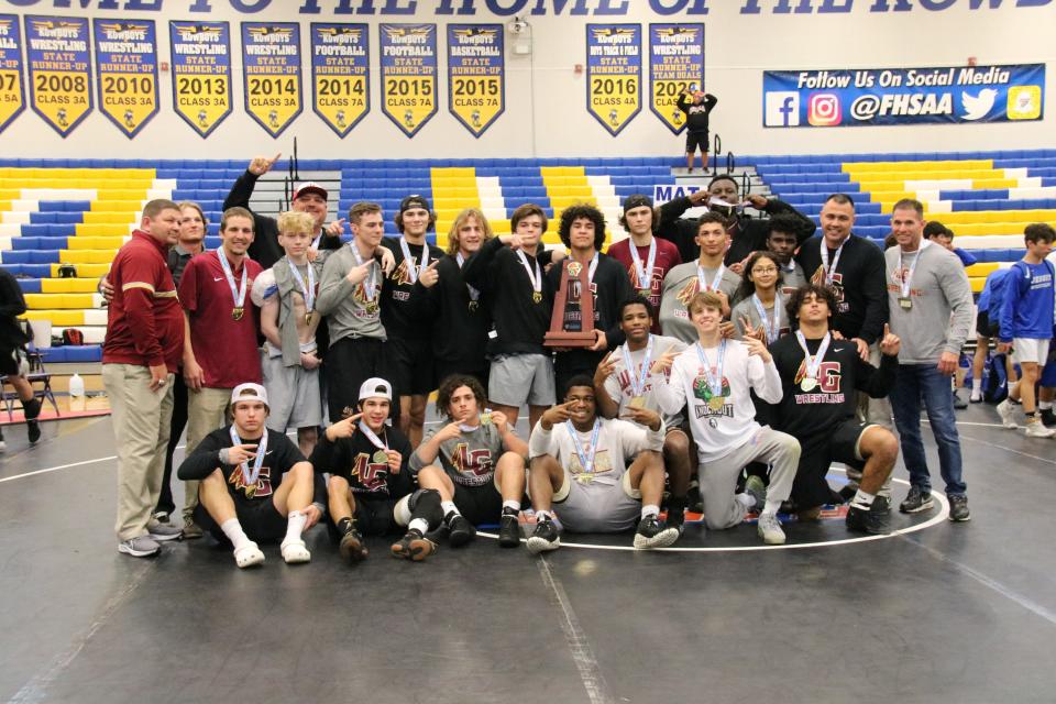 Lake Gibson captures its fourth team state title on Saturday, Jan. 22, 2022 at Osceola High School. Jackie Emerson photo.