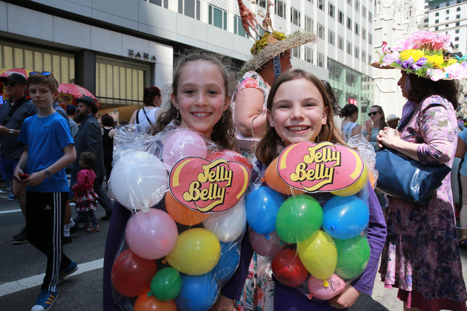 Girls dressed up at Easter Parade