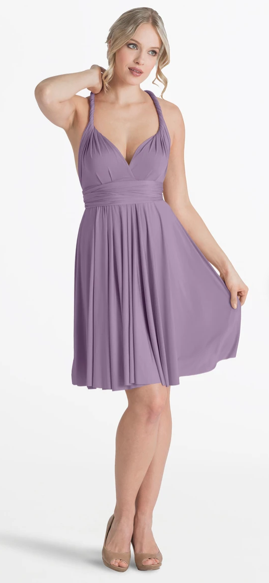 Henkaa Sakura Midi Convertible Infinity Dress in Dusty Purple