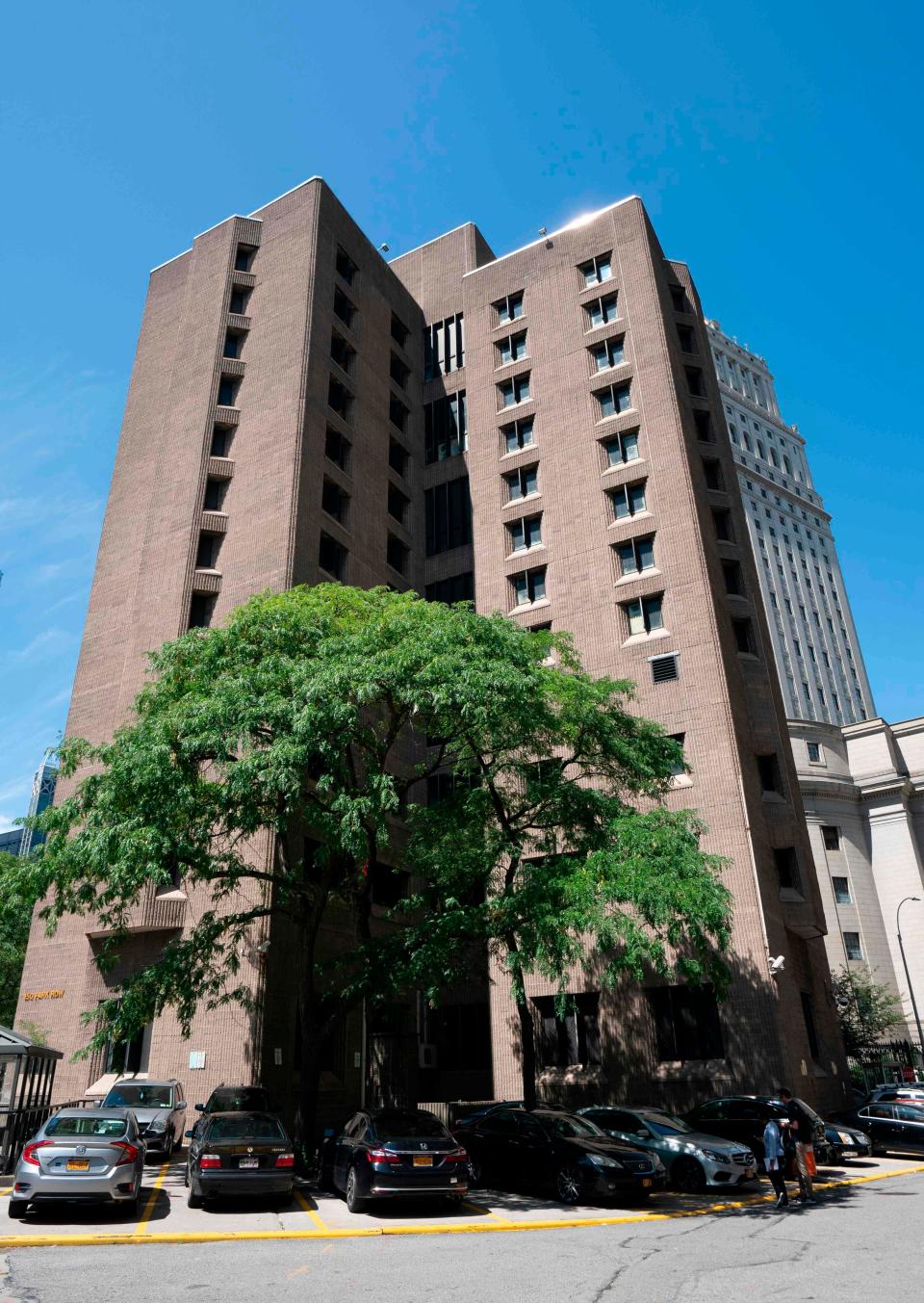 The Metropolitan Correctional Center where financier Jeffrey Epstein was being held, on August 10, 2019, in New York.