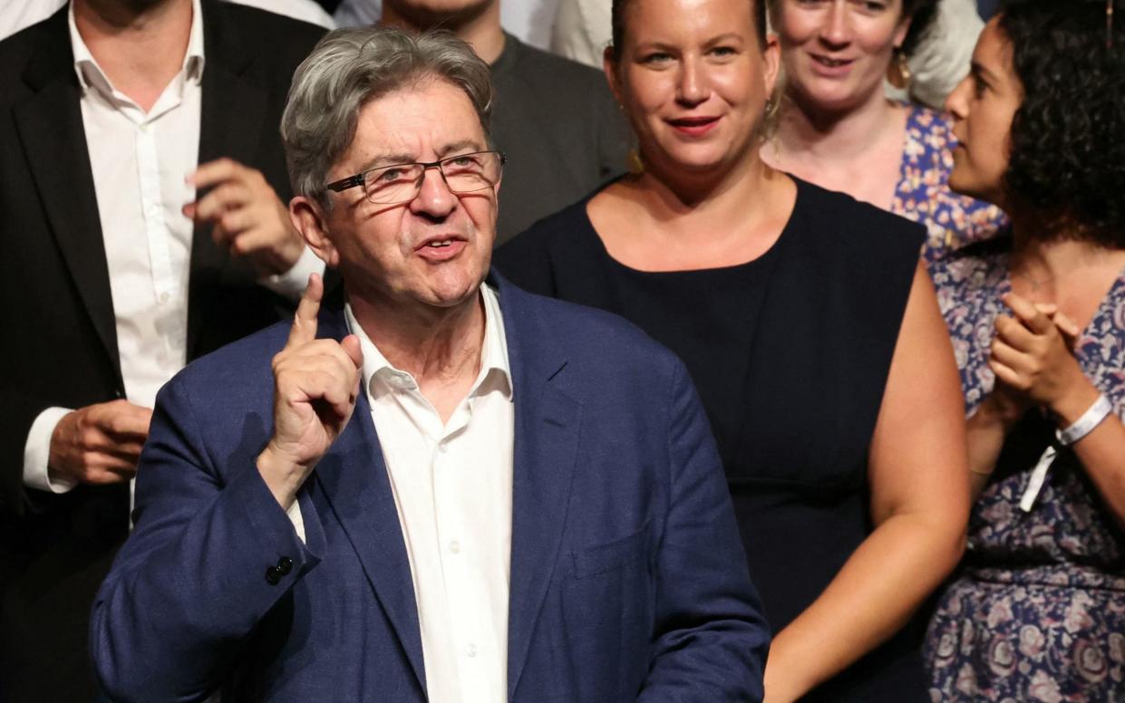 France Insoumise LFI party's founder Jean-Luc Mélenchon