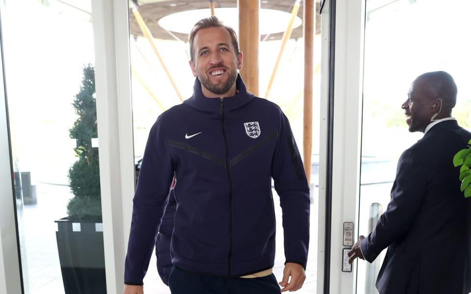 Harry Kane has joined the England squad at St George’s Park (The FA via Getty Images)