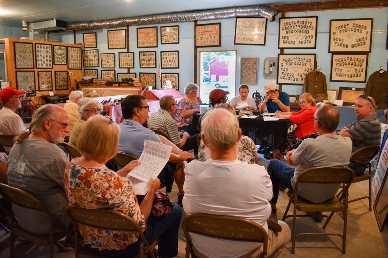 The Stemtown Historical Society board called an emergency meeting on May 12 to discuss the fate of the society’s museum. The meeting was held in the barn on the museum property.