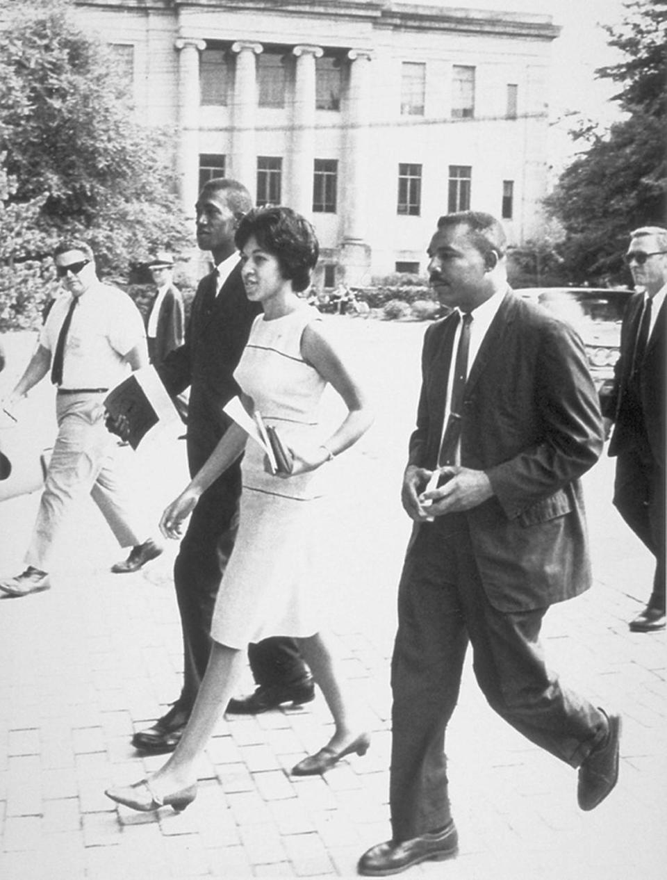 (Left to right) Robert Anderson, Henrie Montieth Treadwell and James Solomon, the first three African-American students who integrated the University of South Carolina in 1963