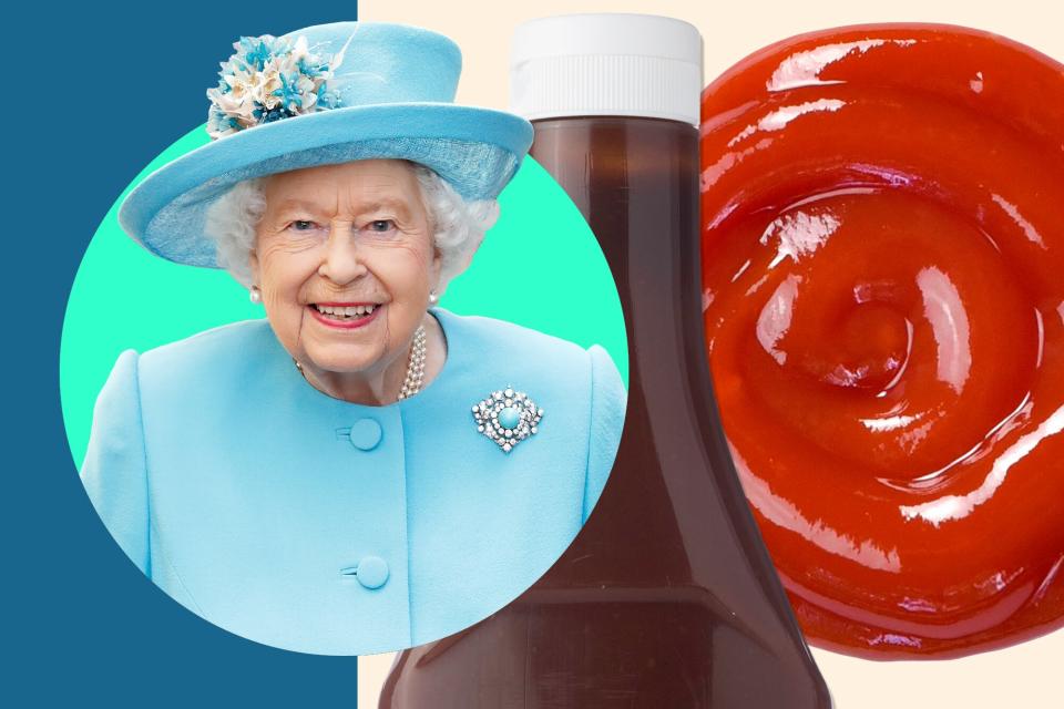 Queen Elizabeth; Brown sauce and ketchup